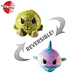 Ocean Animals Reversible Glitter Plush Toys